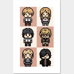 Natsume Cast Pixel Art Posters and Art